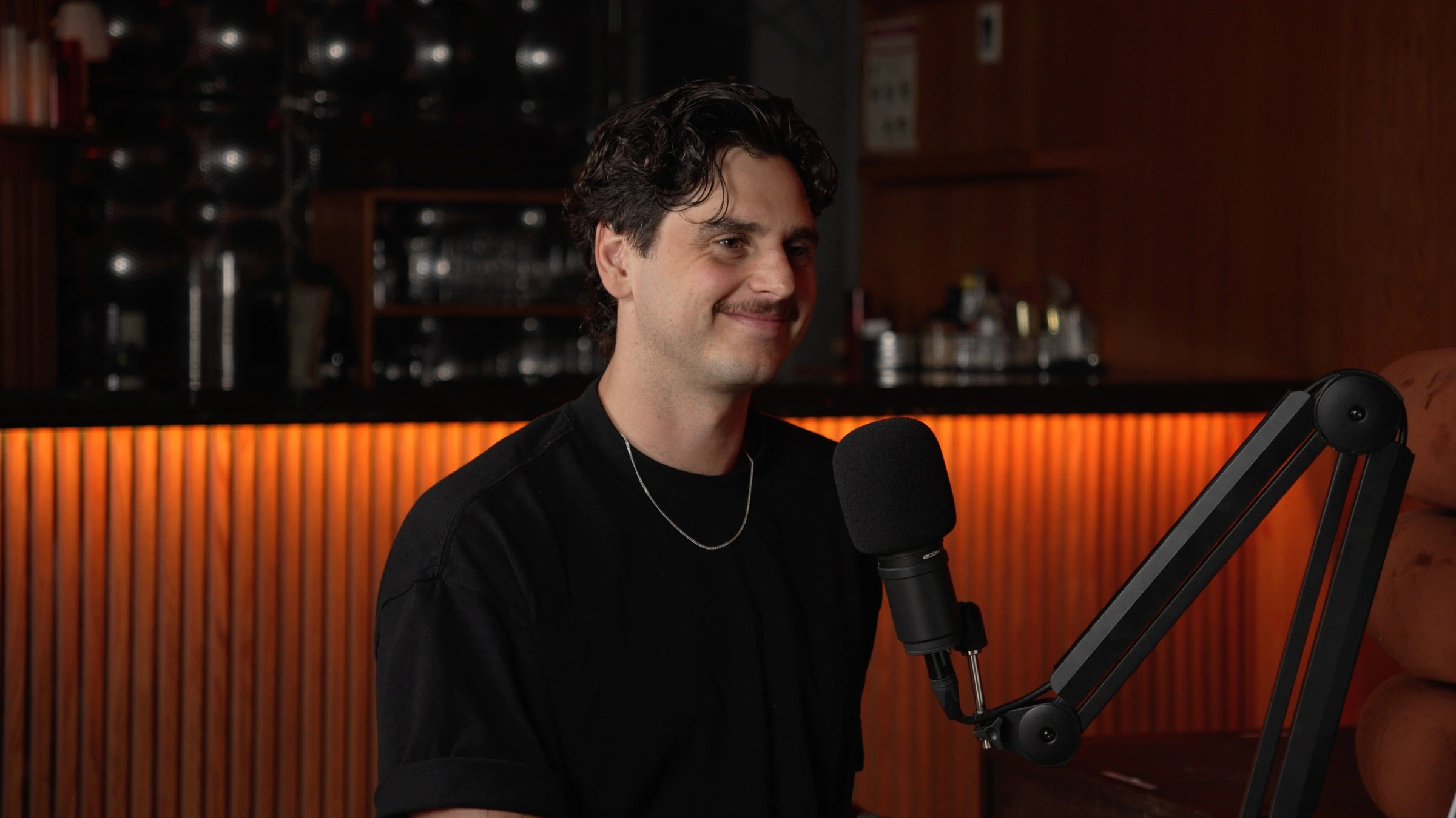 Adam Metwally recording the podcast